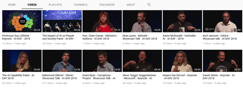 AI day 2018 videos